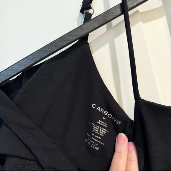NWT CARBON38 One Shoulder Convertible Bra Top in Melt Black M $98 - Picture 7 of 7